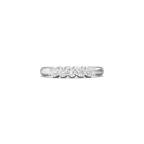 Martin Flyer Shared Prong Wedding Band SPWBAR5Q-.50-F