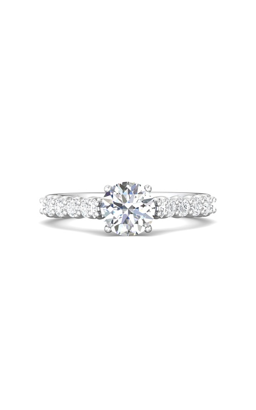 Martin Flyer Engagement Ring Channel/Shared Prong CSP02XSQ-F-6.5RD  - 14K White Gold