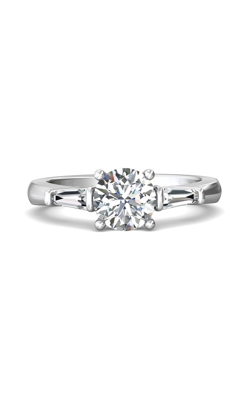 Martin Flyer Engagement Ring Three Stone CT04XSTBQ-C-7.0RD  - 14K White Gold