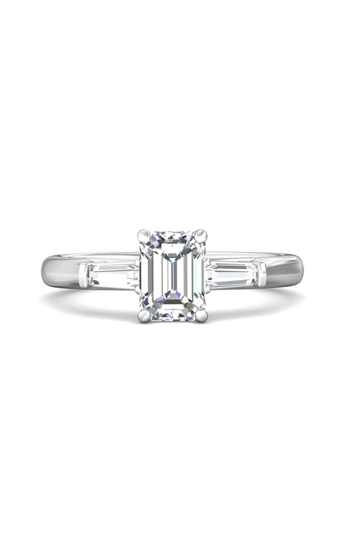 Martin Flyer Engagement Ring Three Stone CT03XSTBQ-C-7X5EC  - 14K White Gold