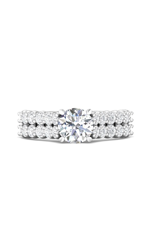 Martin Flyer Engagement Ring Channel/Shared Prong 5139DBLXSEQ-F-6.5RD  - 14K White Gold
