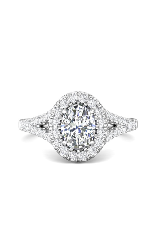 Martin Flyer Engagement Ring Split Shank DERMH40XSOVRQ-F-8X6OV  - 14K White Gold