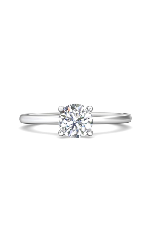 Martin Flyer Engagement Ring Solitaire DERS23XXSQ-6.5RD  - 14K White Gold