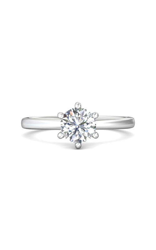 Martin Flyer Engagement Ring Solitaire DERS37XSQ-6.5RD  - 14K White Gold