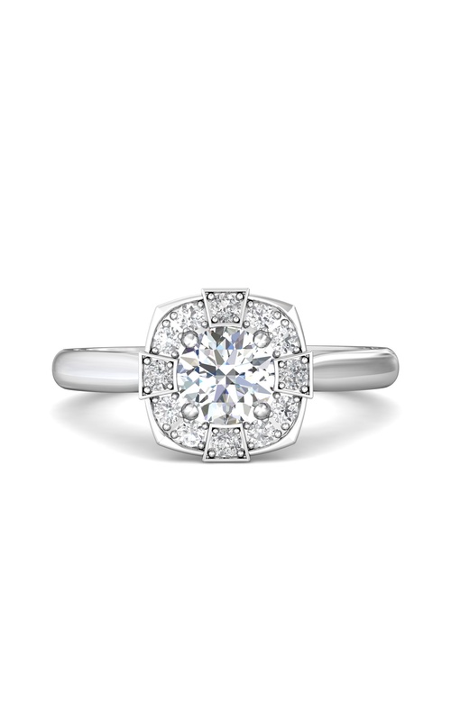 Martin Flyer Engagement Ring Solitaire CYS02CUQ-F-6.0RD  - 14K White Gold