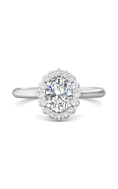 Martin Flyer Engagement Ring Solitaire DERHSP10Q-F-8X6OV  - 14K White Gold