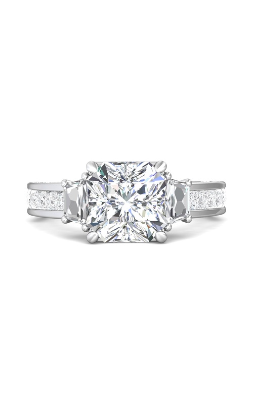 Martin Flyer Engagement Ring Encore V5207FFBTRQ-C-8.0SQ  - 14K White Gold