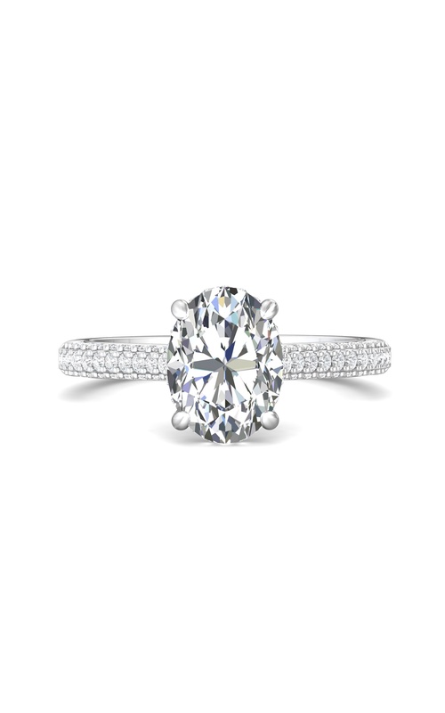 Martin Flyer Micropave Engagement Ring DERM101SQ-F-9.7X7.2OV