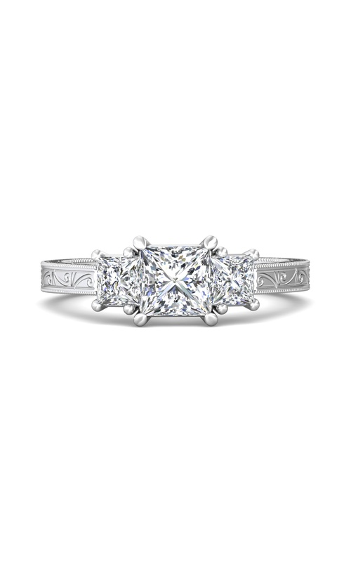 Martin Flyer Engagement Ring Vintage VT10PCQ-AENG-C-5.0PC  - 14K White Gold