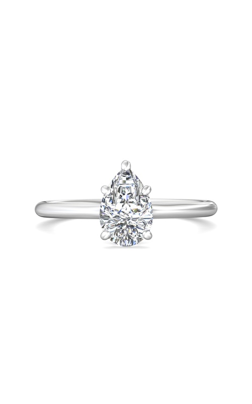 Martin Flyer Engagement Ring Solitaire DERS31XXSQ-F-9X6PS  - 14K White Gold