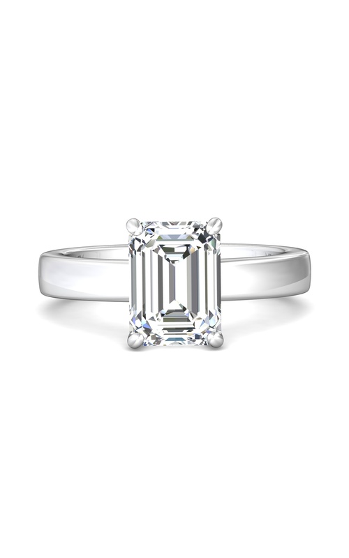 Martin Flyer Engagement Ring Solitaire DERS47XXSRQ-F-9.5X7.0EC  - 14K White Gold
