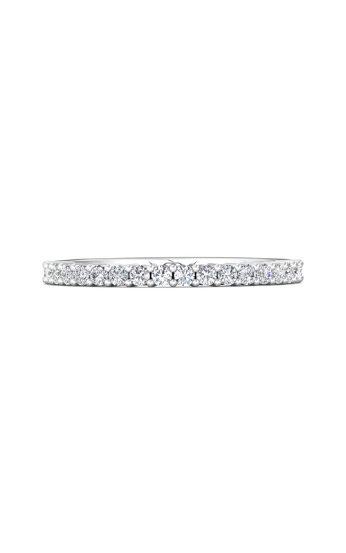 Martin Flyer Wedding Band Channel/Shared Prong CSP01WBQ-F  - 14K White Gold