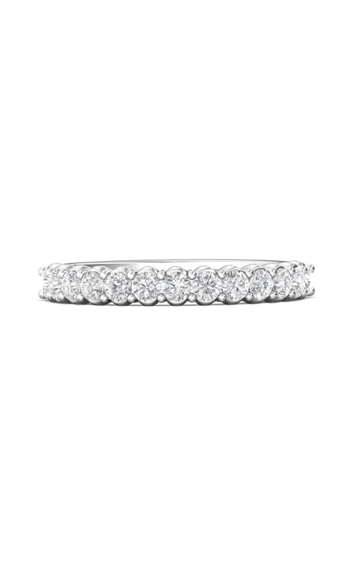 Martin Flyer Wedding Band Channel/Shared Prong DWBSP03XSWBQ-F  - 14K White Gold