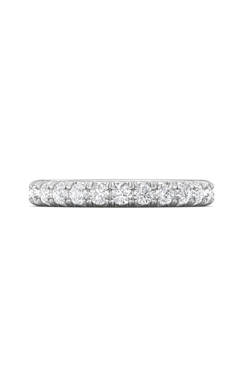 Martin Flyer Wedding Band Micropave DWBM8Q-.75-1-F  - 14K White Gold