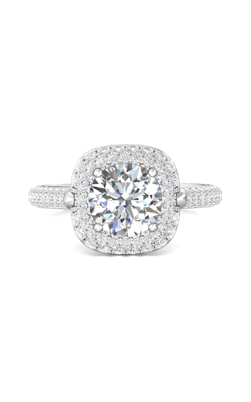 Martin Flyer FlyerFit Micro Pave Halo Engagement Ring 5211SCUEPL-F-7.5RD