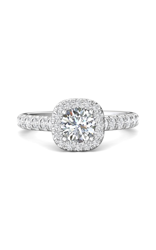 Martin Flyer Micropave Halo Engagement Ring DERMH7SCURQ-F-6.0RD