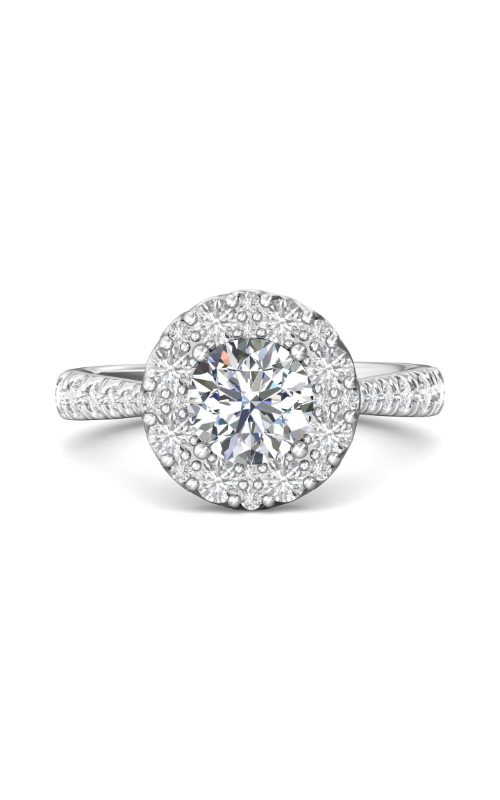 Martin Flyer Flyer Fit Micropave Halo Engagement Ring DERHSP08Q-F-7.0RD