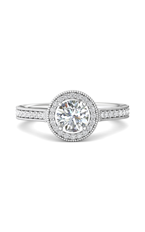 Martin Flyer Flyer Fit Micropave Halo Engagement Ring DERMH1XSQ-F-6.0RD