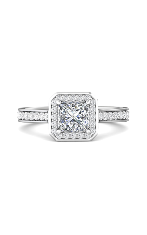 Martin Flyer Flyer Fit Micropave Halo Engagement Ring DERMH3XSACQ-F-5.5PC