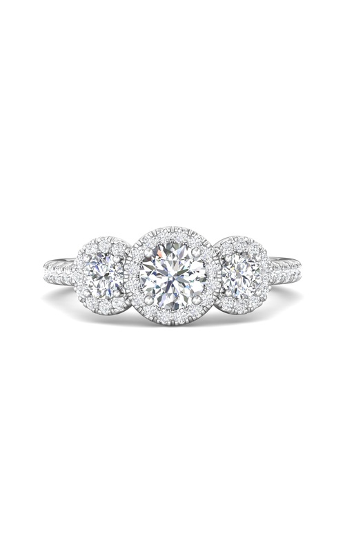 Martin Flyer Engagement Ring Three Stone DERT03RDQ-F-5.0RD