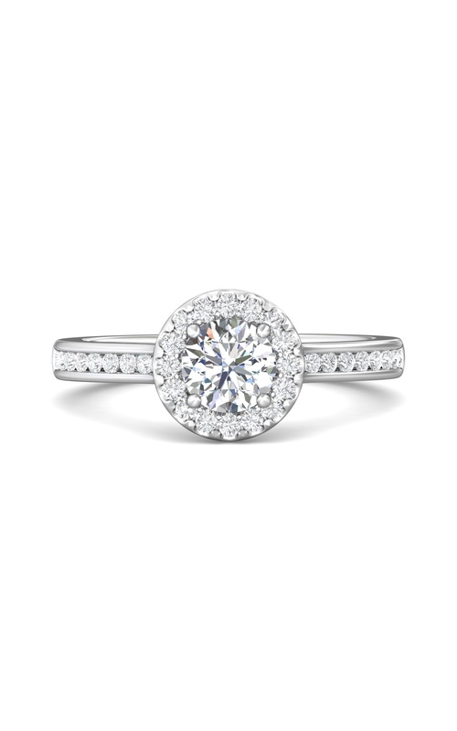 Martin Flyer Engagement Ring Channel/Shared Prong CC08XSRDQ-F-5.5RD  - 14K White Gold