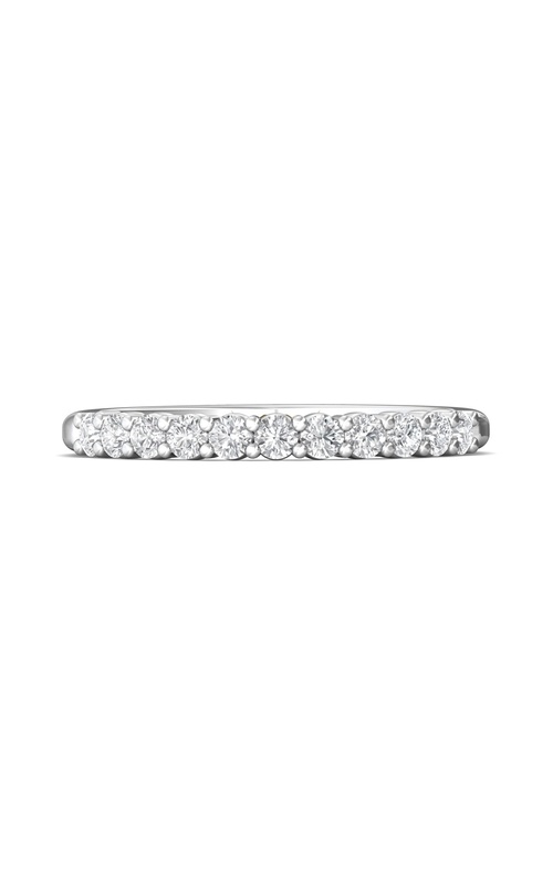 Martin Flyer Wedding Band Channel/Shared Prong DWBSP04MQ-F  - 14K White Gold