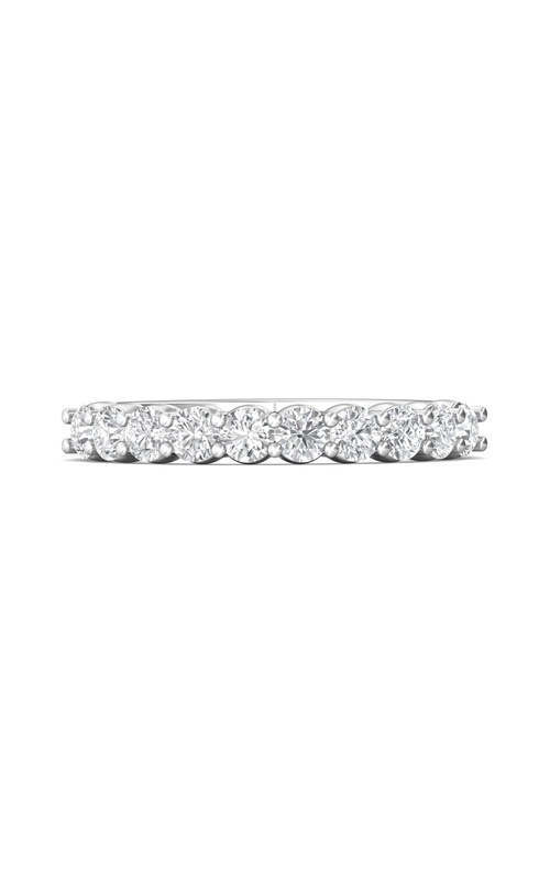 Martin Flyer Wedding Band Channel/Shared Prong DWBSP05MQ-F  - 14K White Gold