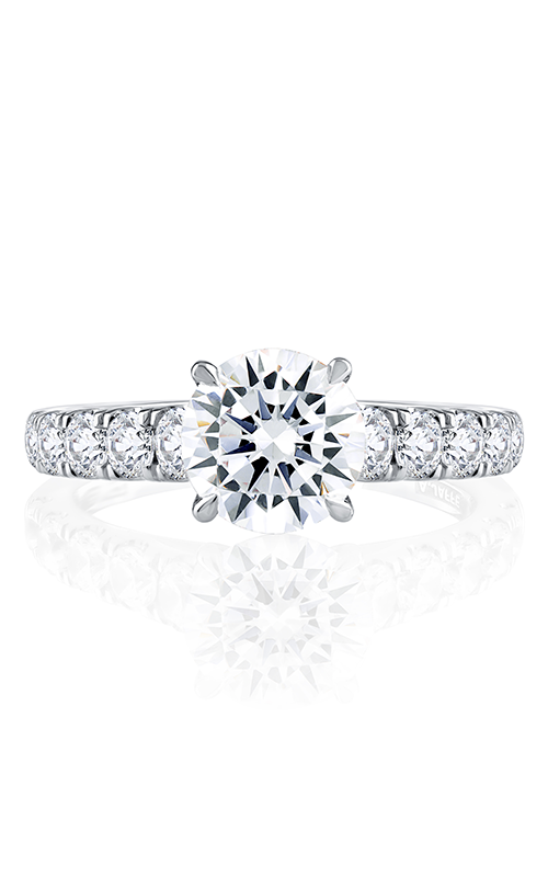 A.JAFFE Metropolitan Sidestone Round Engagement Ring MESRD2339/231