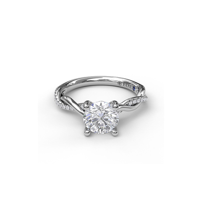 Fana Classic Engagement Ring S3076-14kt-White Fana Classic Engagement Ring S3076-14kt-White