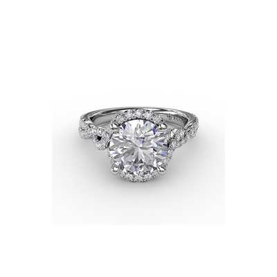 Fana Halo Engagement Ring S3267-14kt-White