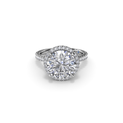 Fana Halo Engagement Ring S4185-Platinum