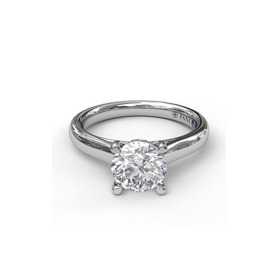 Fana Solitaire Engagement Ring S3407-18kt-White Fana Solitaire Engagement Ring S3407-18kt-White