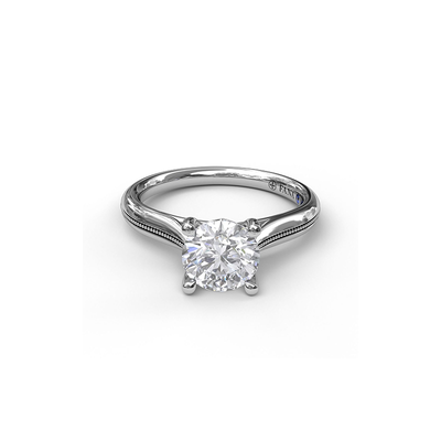 Fana Solitaire Engagement Ring S3048-18kt-White Fana Solitaire Engagement Ring S3048-18kt-White