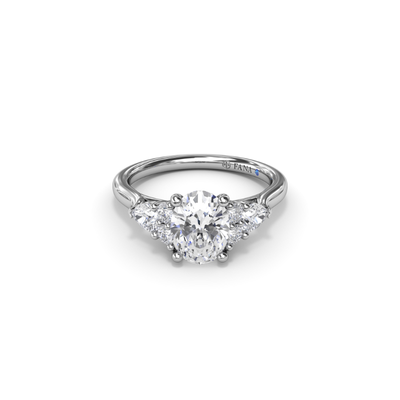 Fana Three Stone Engagement Ring S4168-Platinum