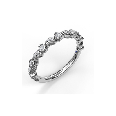 Fana Matching Band Wedding Band W7166-18kt-White Fana Matching Band Wedding Band W7166-18kt-White