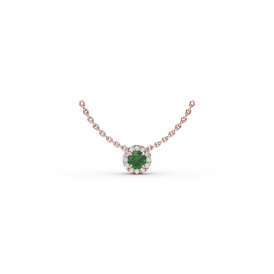 Fana Color Fashion Necklace P7001E-14kt-Rose