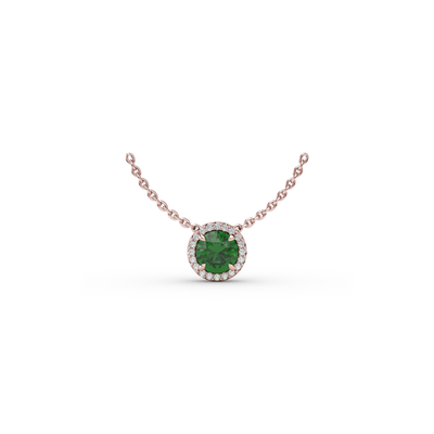 Fana Color Fashion Necklace P7003E-14kt-Rose