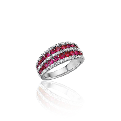 Fana Color Fashion Ring R1509R-14kt-White