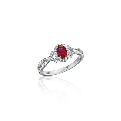 Fana Color Fashion Ring R1662R-14kt-White