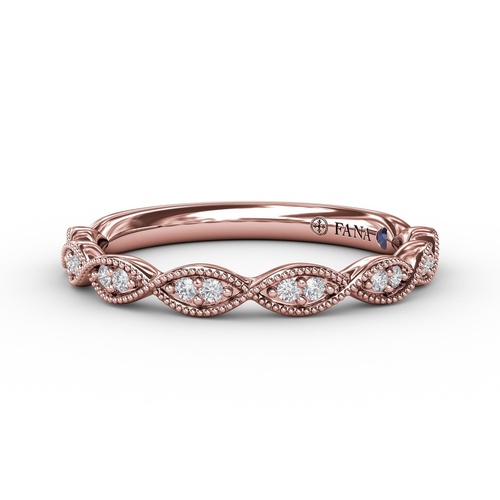 Fana Wedding Band Bridal W3214-14kt-Rose