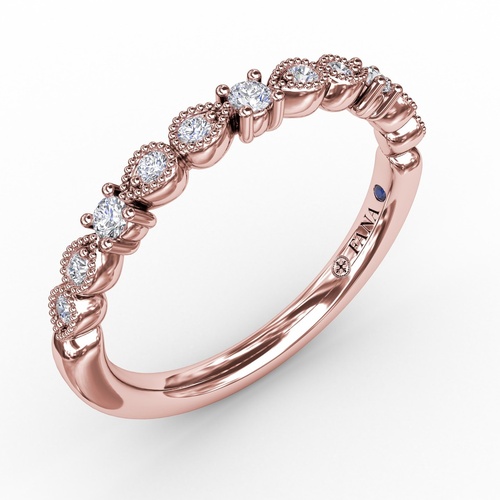 Fana Wedding Band Bridal W7355-14kt-Rose