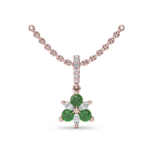Fana Necklace Color Fine Jewelry P1894E-14kt-Rose