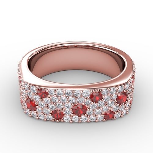 14K Rose Gold Fana  Ruby Ring