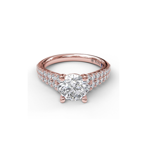 Fana Engagement Ring Classic S3446-18kt-Rose
