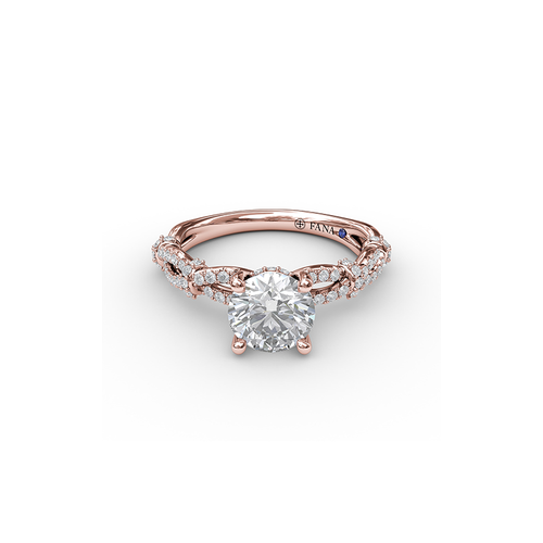 Fana Engagement Ring Classic S3084-18kt-Rose