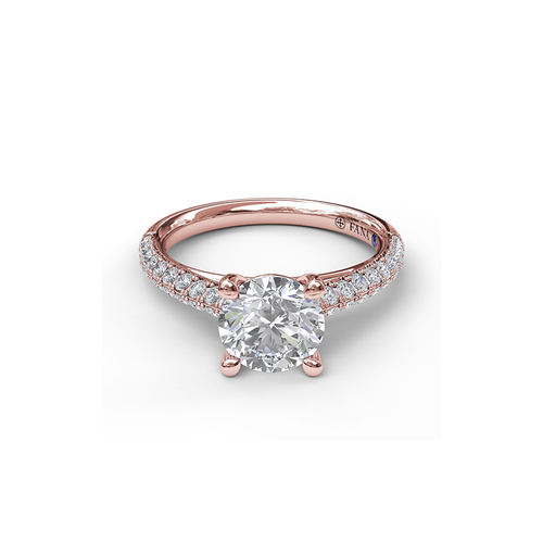 Fana Engagement Ring Classic S3809-14kt-Rose