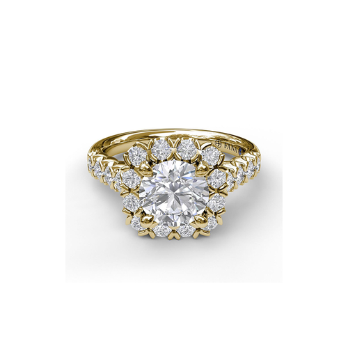 Fana Engagement Ring Halo S3589-18kt-Yellow