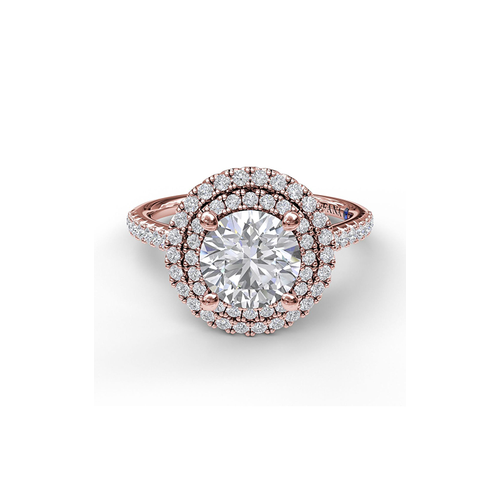 Fana Engagement Ring Halo S3511-18kt-Rose