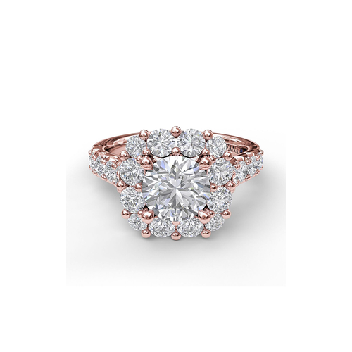 Fana Engagement Ring Halo S3459-14kt-Rose