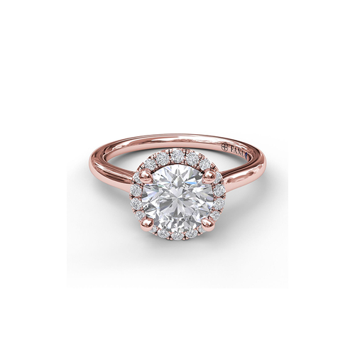Fana Engagement Ring Halo S3485-18kt-Rose